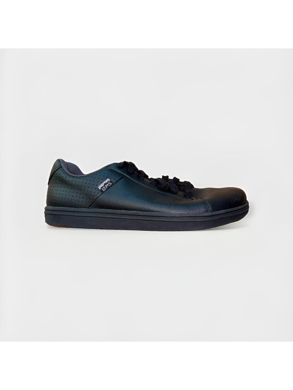 Lems Kourt Grip Midnight Black Leather Shoes Mens 10.5 Casual Sneakers